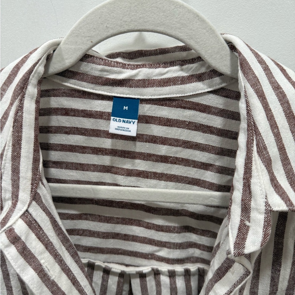 Old Navy Brown and White Striped Women’s dress - Picture 3 of 4
